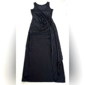 Ann Taylor Black Ruched Sleeveless dress